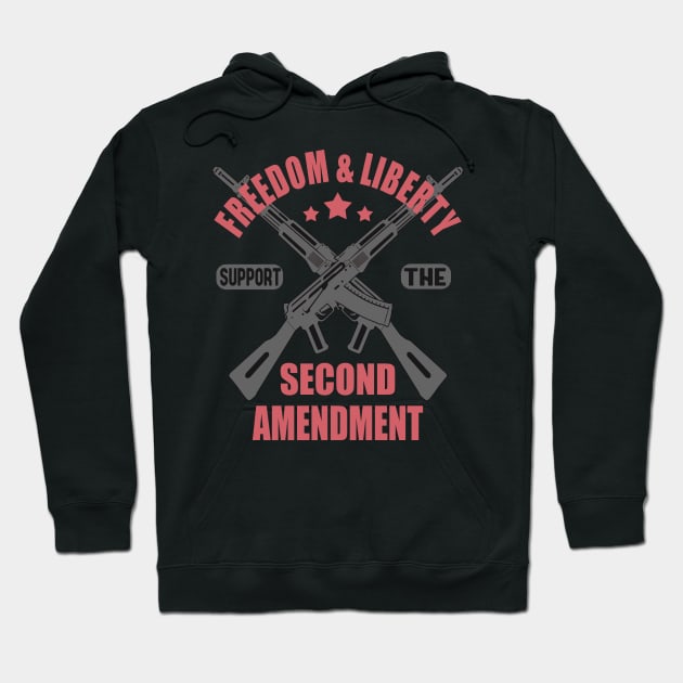 Gun Rights Support The Second Amendment Hoodie by Foxxy Merch